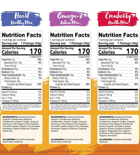 Organic Trail Mix Snack Packs, Multi Pack 28.8 Oz - 24 Individual Servings (Pack of 3)