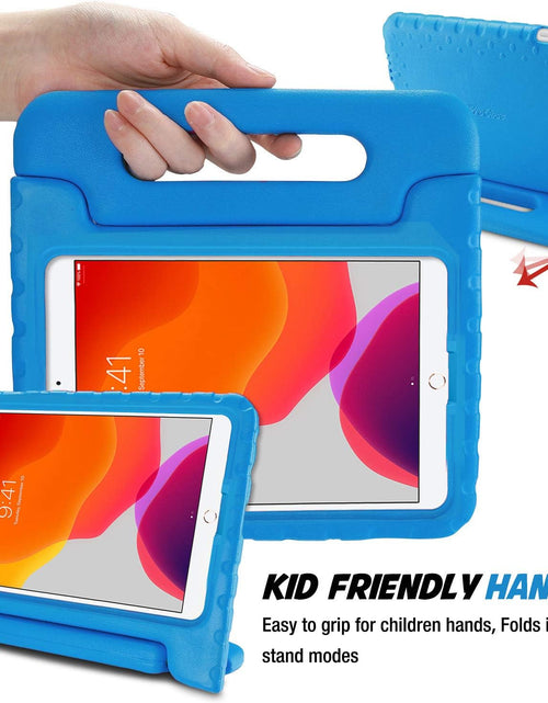 Load image into Gallery viewer, Kids Case for Ipad 9Th Generation/Ipad 8/Ipad 7, Ipad 10.2 Case 2021 2020 2019/Ipad Air 10.5/Ipad Pro 10.5 Kids Case, Shockproof Lightweight Case with Convertible Handle Stand-Blue
