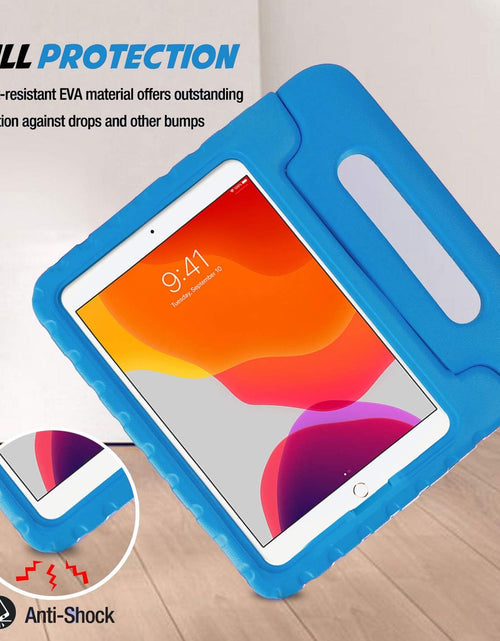 Load image into Gallery viewer, Kids Case for Ipad 9Th Generation/Ipad 8/Ipad 7, Ipad 10.2 Case 2021 2020 2019/Ipad Air 10.5/Ipad Pro 10.5 Kids Case, Shockproof Lightweight Case with Convertible Handle Stand-Blue
