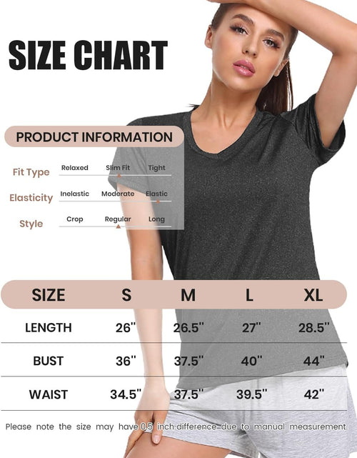 Load image into Gallery viewer, 5-Pack Women'S Short Sleeve Dry Fit T-Shirt Moisture Wicking Athletic V-Neck Tee
