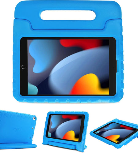 Kids Case for Ipad 9Th Generation/Ipad 8/Ipad 7, Ipad 10.2 Case 2021 2020 2019/Ipad Air 10.5/Ipad Pro 10.5 Kids Case, Shockproof Lightweight Case with Convertible Handle Stand-Blue