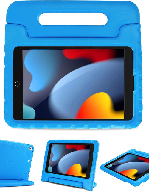 Load image into Gallery viewer, Kids Case for Ipad 9Th Generation/Ipad 8/Ipad 7, Ipad 10.2 Case 2021 2020 2019/Ipad Air 10.5/Ipad Pro 10.5 Kids Case, Shockproof Lightweight Case with Convertible Handle Stand-Blue
