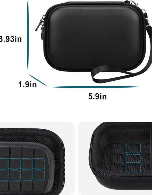 Load image into Gallery viewer, Hard Case for HP Sprocket Portable 2X3 Instant Photo Printer, Kodak Step Wireless Mobile Photo Printer, Lifeprint 2X3 Photo Printer, Zipper Mesh Bag Fits Photo Paper Cable, Black+Black

