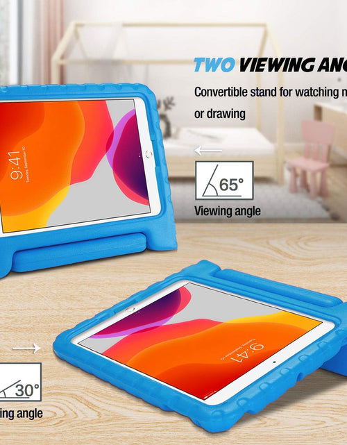 Load image into Gallery viewer, Kids Case for Ipad 9Th Generation/Ipad 8/Ipad 7, Ipad 10.2 Case 2021 2020 2019/Ipad Air 10.5/Ipad Pro 10.5 Kids Case, Shockproof Lightweight Case with Convertible Handle Stand-Blue
