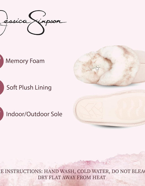 Load image into Gallery viewer, Women'S Comfy Faux Fur House Slipper Scuff Memory Foam Slip on Anti-Skid Sole
