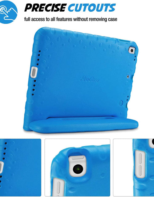 Load image into Gallery viewer, Kids Case for Ipad 9Th Generation/Ipad 8/Ipad 7, Ipad 10.2 Case 2021 2020 2019/Ipad Air 10.5/Ipad Pro 10.5 Kids Case, Shockproof Lightweight Case with Convertible Handle Stand-Blue

