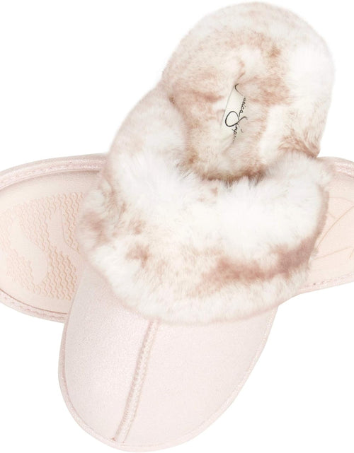 Load image into Gallery viewer, Women'S Comfy Faux Fur House Slipper Scuff Memory Foam Slip on Anti-Skid Sole
