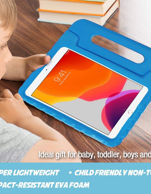 Load image into Gallery viewer, Kids Case for Ipad 9Th Generation/Ipad 8/Ipad 7, Ipad 10.2 Case 2021 2020 2019/Ipad Air 10.5/Ipad Pro 10.5 Kids Case, Shockproof Lightweight Case with Convertible Handle Stand-Blue
