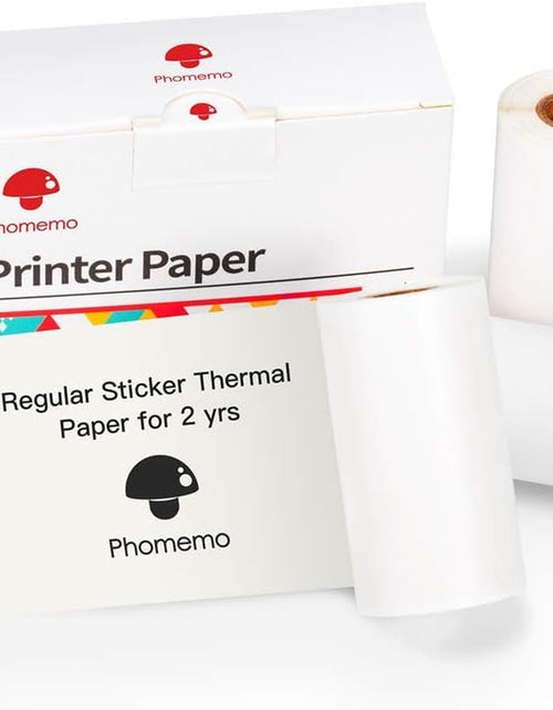Load image into Gallery viewer, White Self-Adhesive Thermal Paper, Glossy Printable Sticker Paper for  M02/M02 Pro/M02S/M03 Pocket Mobile Printer, Black on White, 50Mm X 3.5M, Diameter 30Mm, 3-Rolls
